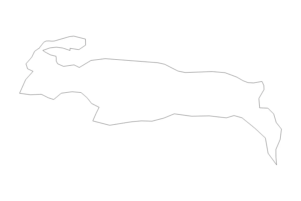 Mapa de Nippes, Haiti de tipo contorno para América del Norte, con contorno con límites limpios.