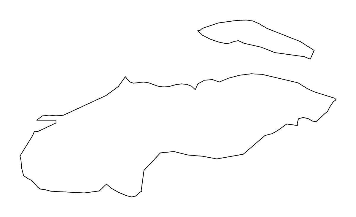 Mapa de contorno de Nord-Ouest, Haiti.
