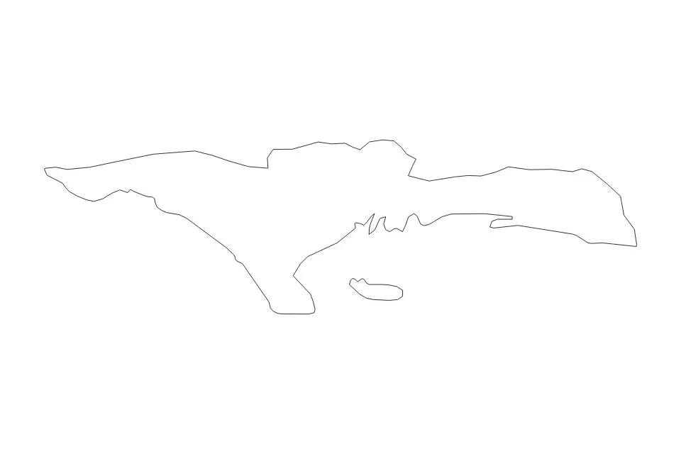 Mapa de Sud, Haiti de tipo contorno para América del Norte, con contorno con límites limpios.