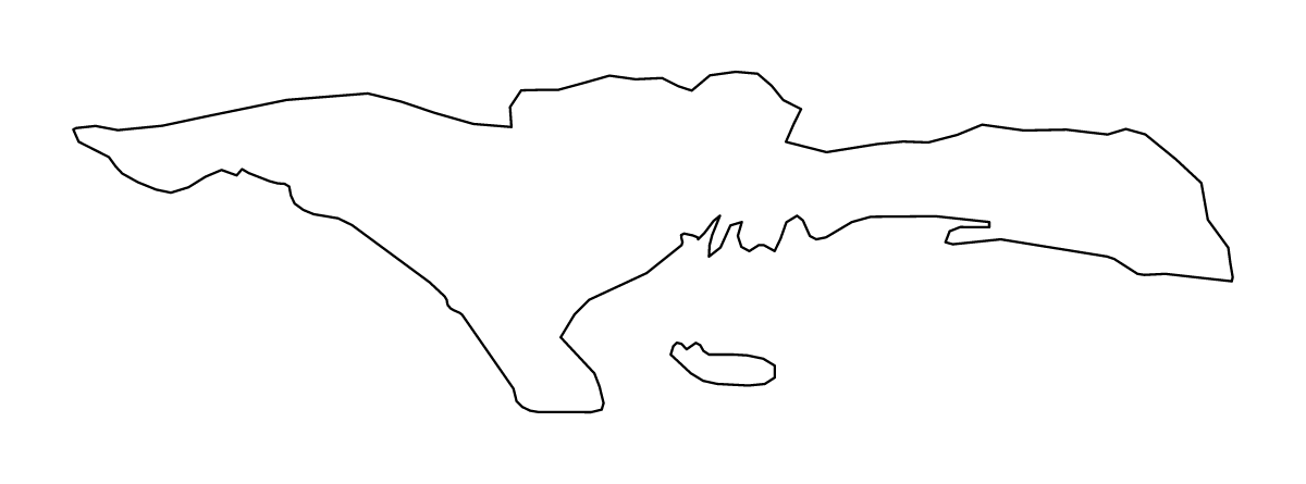 Mapa de contorno de Sud, Haiti.