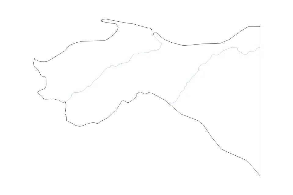 Carte de Colón, Honduras de type contour et rivières pour Amérique du Nord, montrant contour et rivières avec des limites nettes.