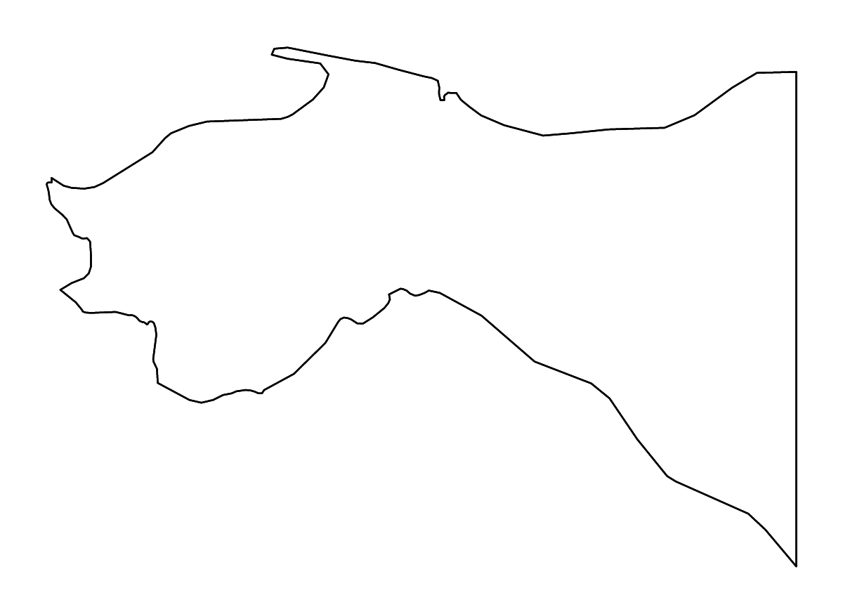 Mapa de contorno de Colón, Honduras con ríos.