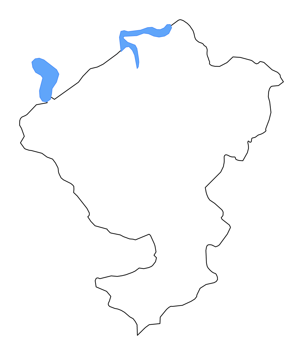 Mapa de contorno de Comayagua, Honduras con lagos y ríos.