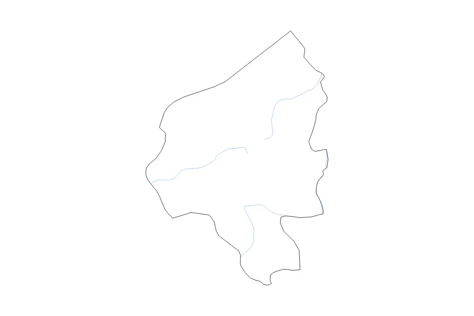 Mapa de Copán, Honduras de tipo contorno y ríos para América del Norte, con contorno y ríos con límites limpios.