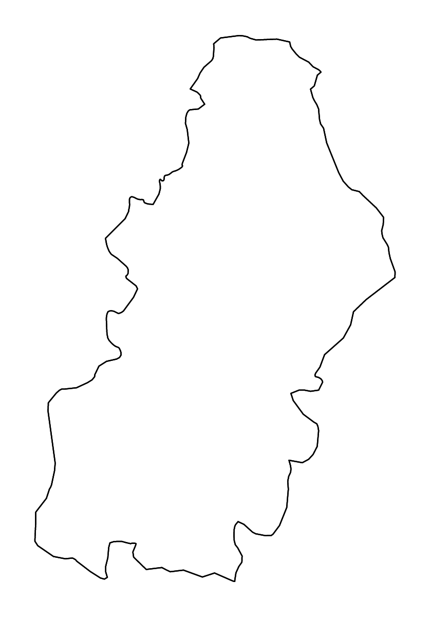 Mapa de contorno de Francisco Morazán, Honduras con ríos.