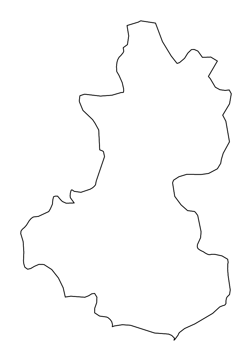 Mapa de contorno de Lempira, Honduras con ríos.