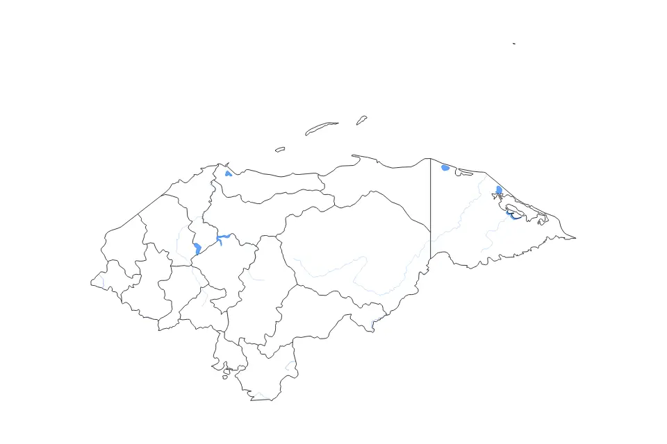 Honduras outline map preview