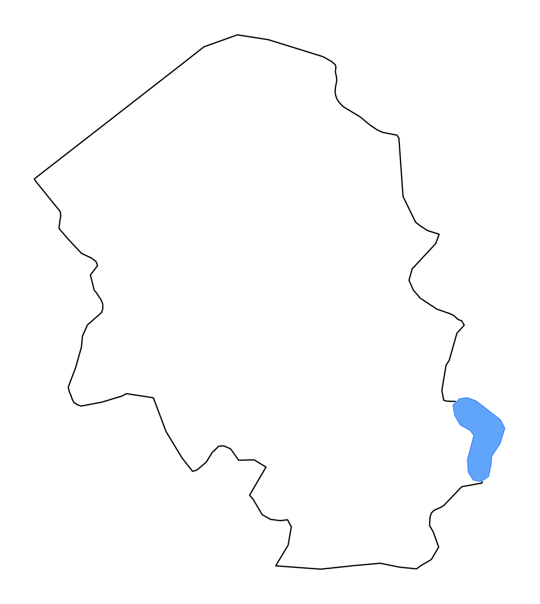 Mapa de contorno de Santa Bárbara, Honduras con lagos y ríos.