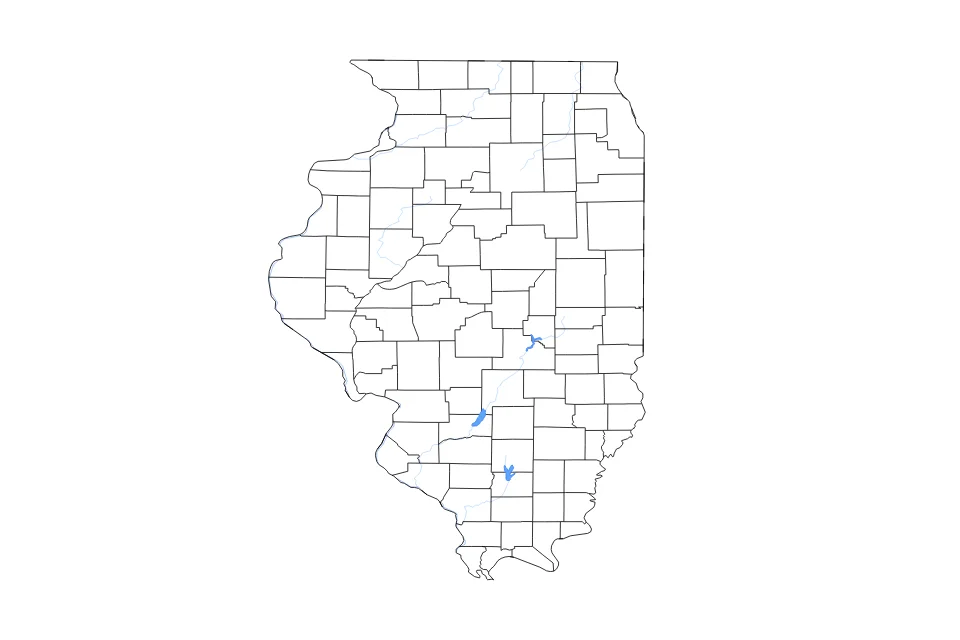 Aperçu de la carte de contour de Illinois