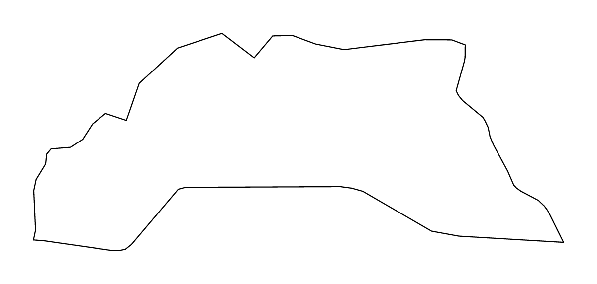 Outline map of Hanover Parish, Jamaica.