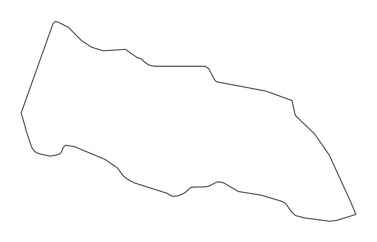 Mapa de contorno de Portland, Jamaica.