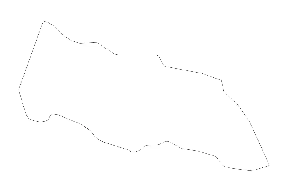 Mapa de Portland, Jamaica de tipo contorno para América del Norte, con contorno con límites limpios.
