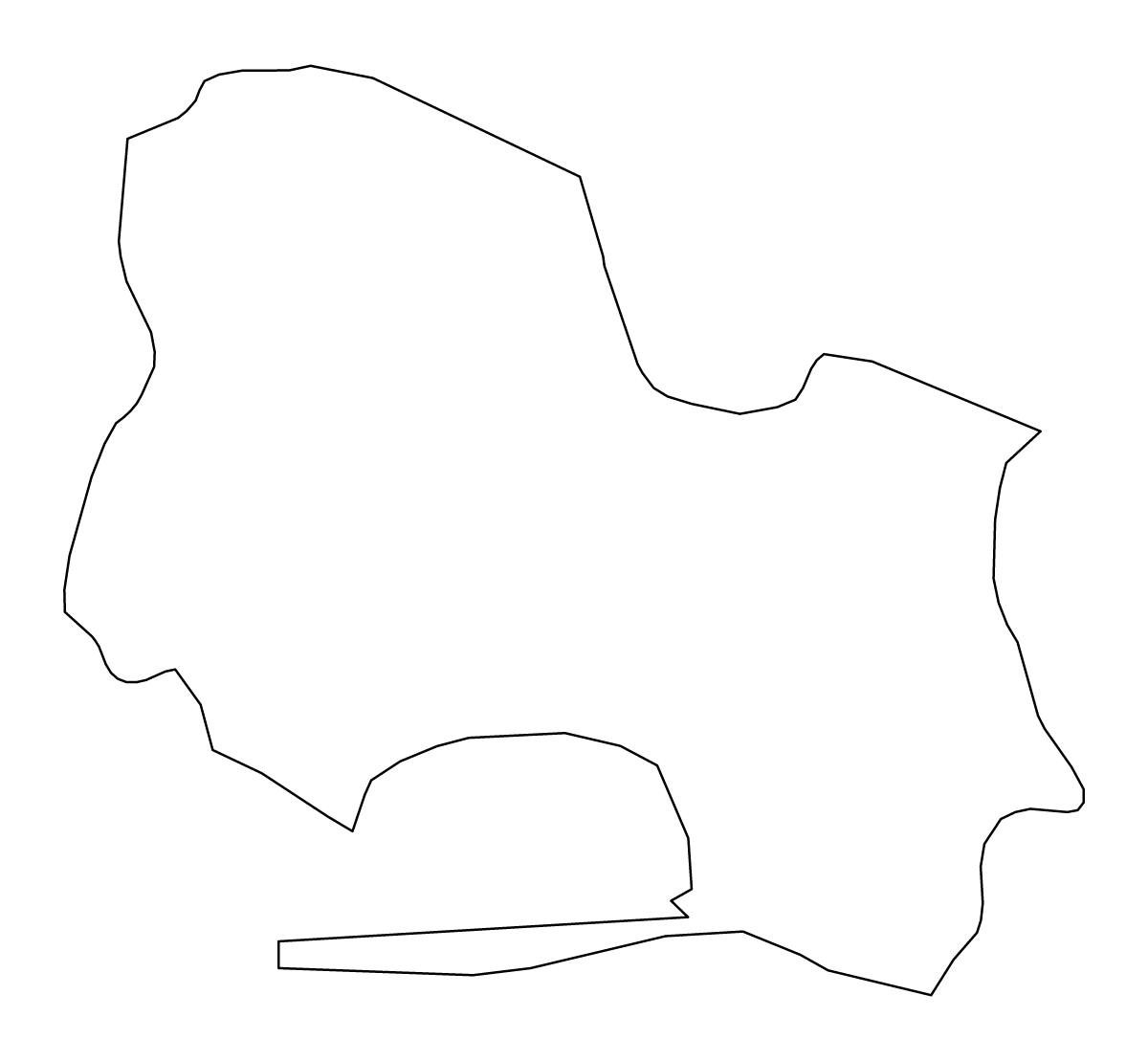 Mapa de contorno de Saint Andrew, Jamaica.