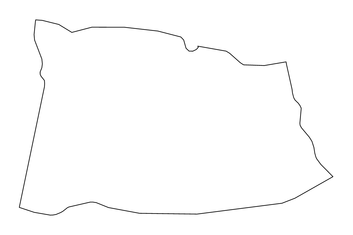 Mapa de contorno de Saint Ann, Jamaica.