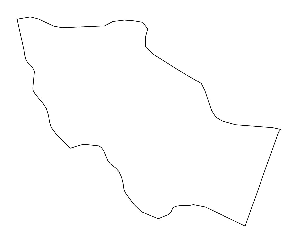 Mapa de contorno de Saint Mary, Jamaica.