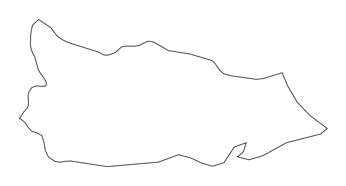Mapa de contorno de Saint Thomas, Jamaica.