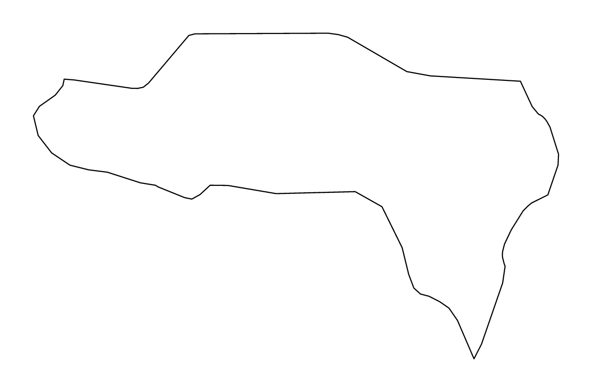Mapa de contorno de Westmoreland, Jamaica.