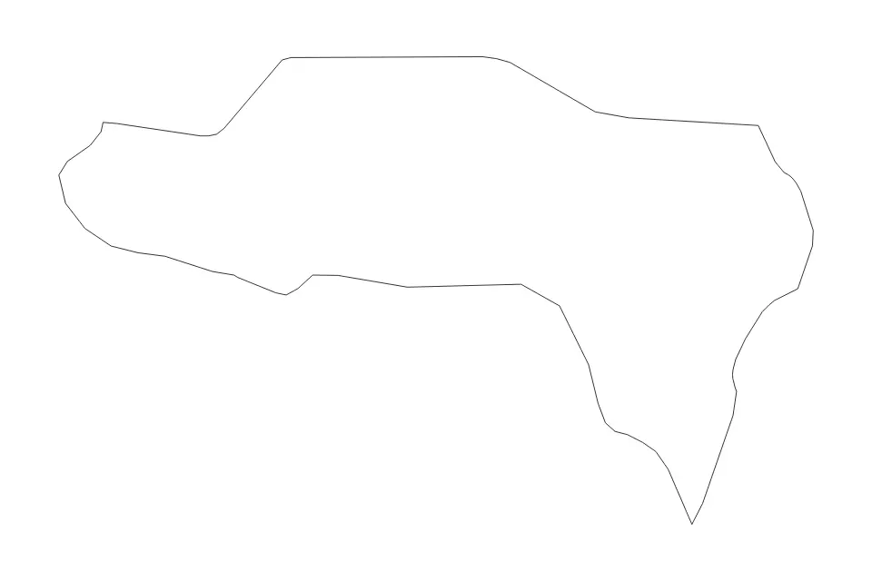 Mapa de Westmoreland, Jamaica de tipo contorno para América del Norte, con contorno con límites limpios.