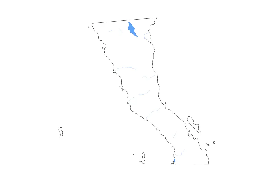 Baja California outline map preview