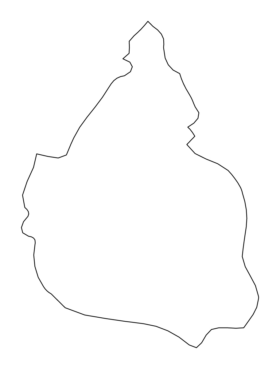 Mapa de contorno de Mexico, Mexico.