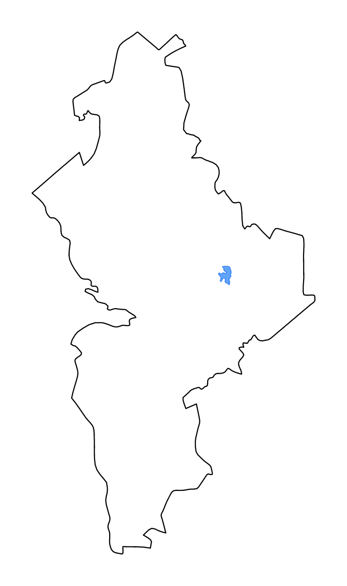 Mapa de contorno de Nuevo León, Mexico con lagos y ríos.