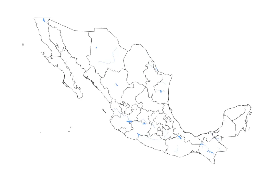 Mexico outline map preview