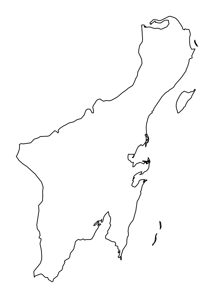Carte de contour de Quintana Roo, Mexico avec rivières.