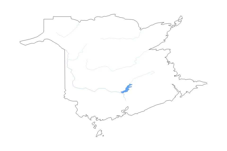 Vista previa del mapa de contorno de New Brunswick