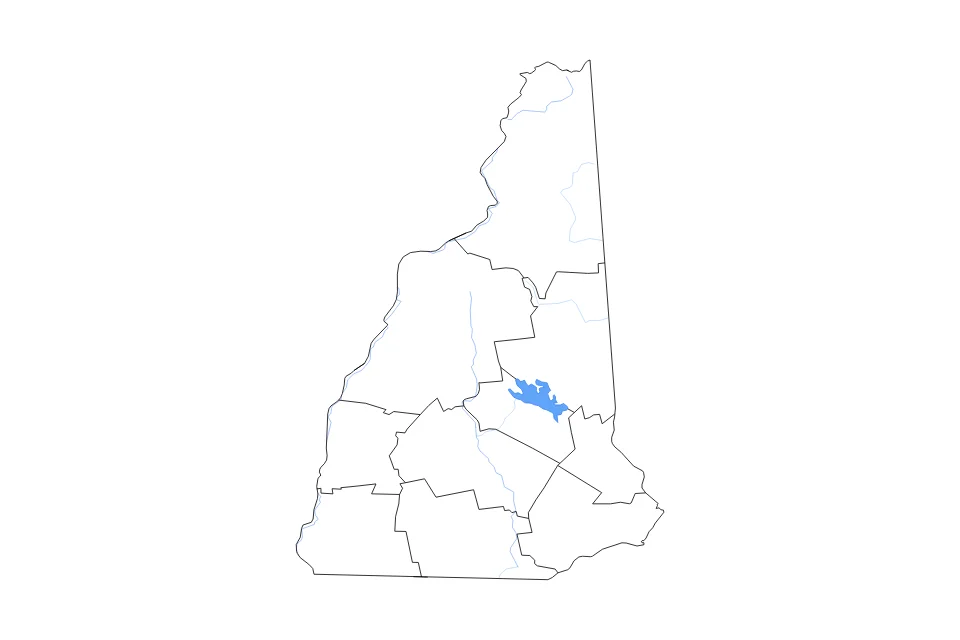 Vista previa del mapa de contorno de New Hampshire