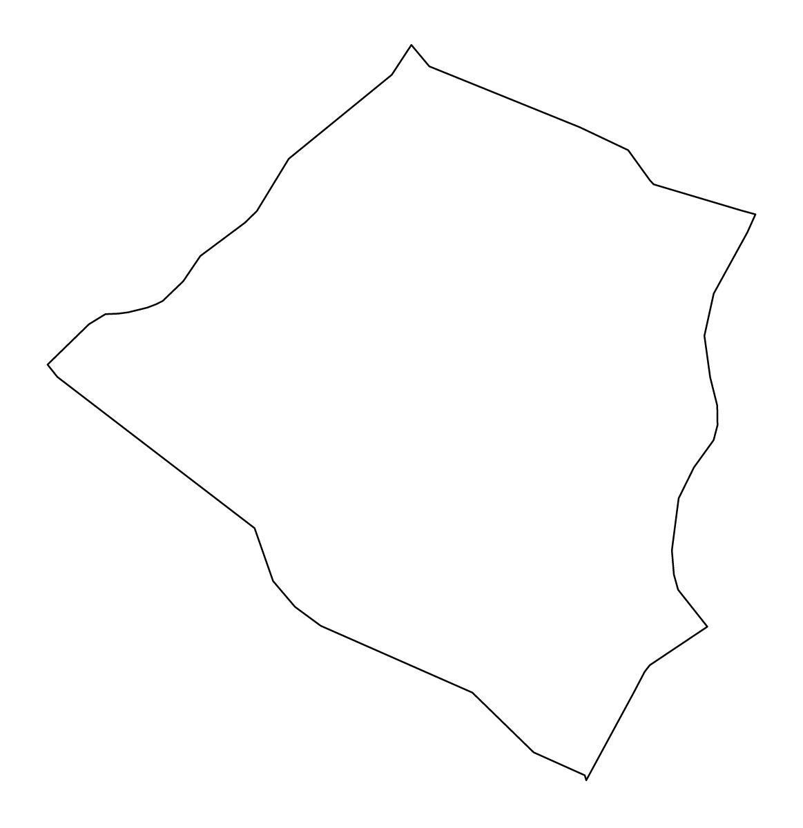 Mapa de contorno de Carazo, Nicaragua.