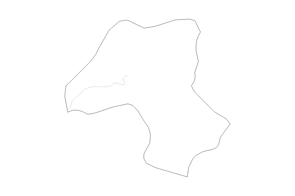 Outline map of Estelí Department, Nicaragua with subdivision borders and rivers.