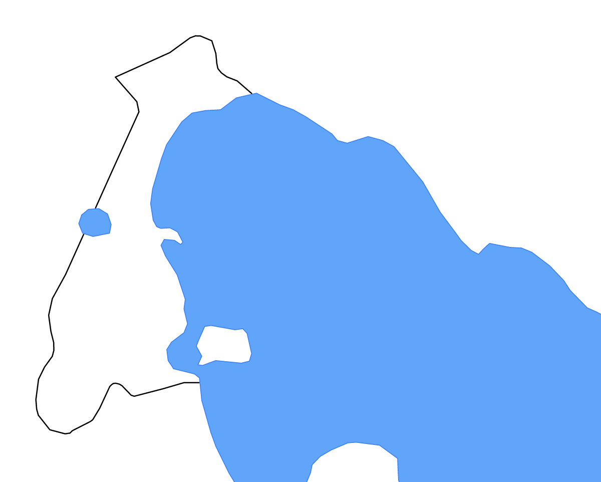 Outline map of Granada Department, Nicaragua with lakes and rivers.