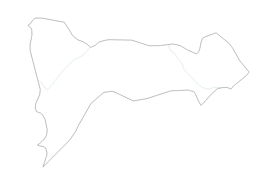 Outline map of Madriz Department, Nicaragua with subdivision borders and rivers.