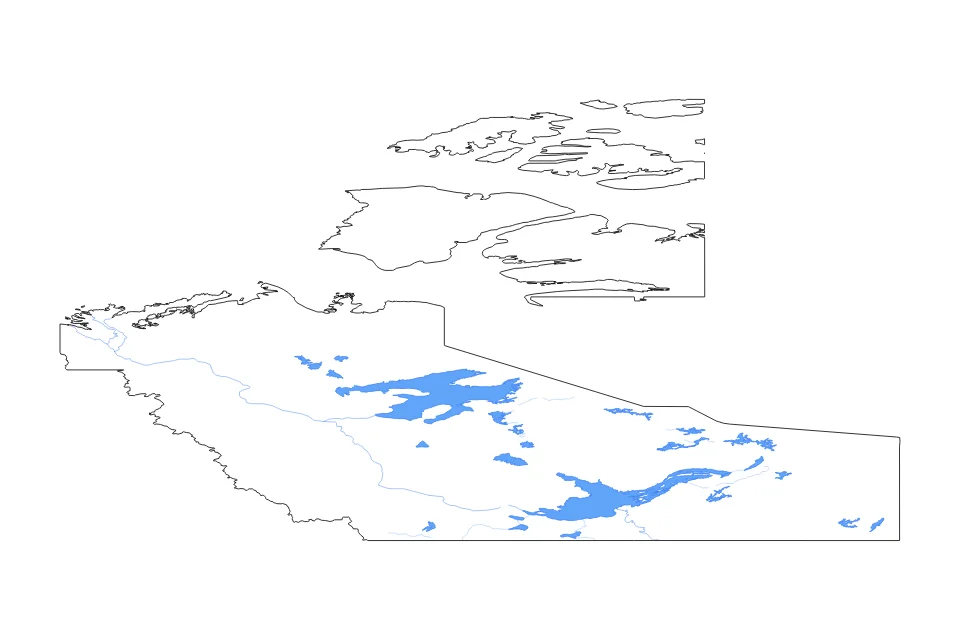 Vista previa del mapa de contorno de Northwest Territories