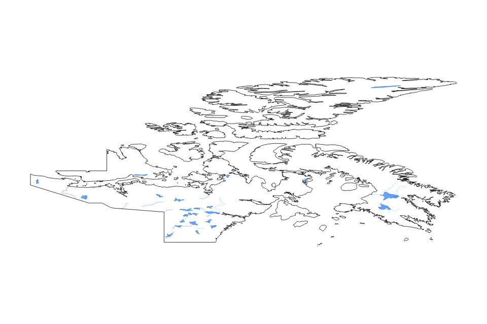 Vista previa del mapa de contorno de Nunavut