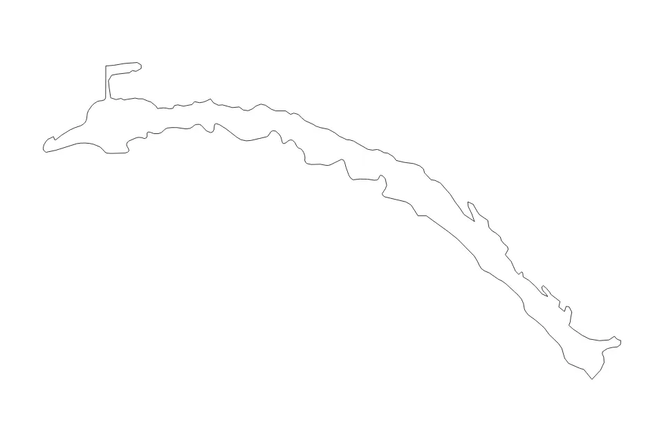 Mapa de Guna Yala, Panama de tipo contorno para América del Norte, con contorno con límites limpios.