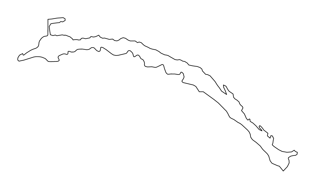 Carte de contour de Guna Yala, Panama.