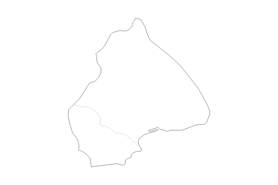 Carte de Los Santos, Panama de type contour et rivières pour Amérique du Nord, montrant contour et rivières avec des limites nettes.