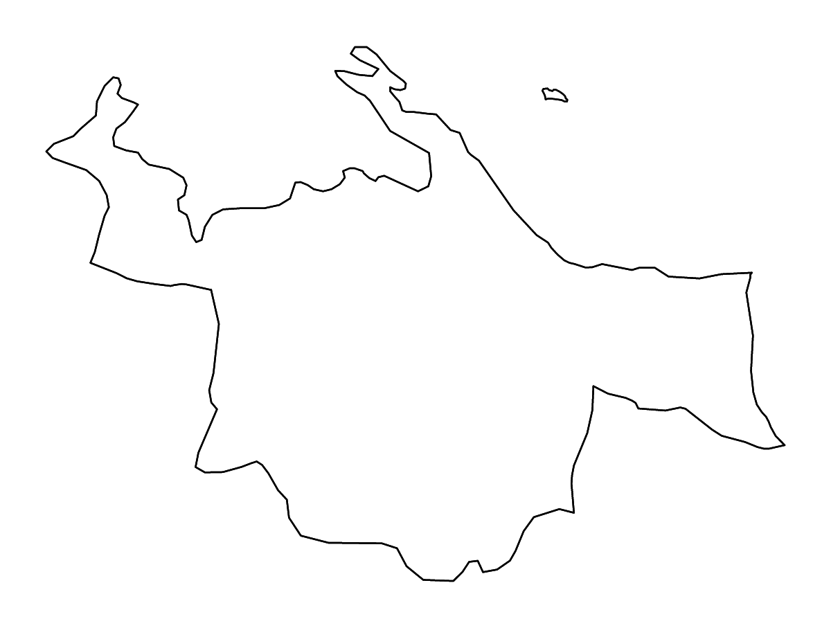 Carte de contour de Ngöbe-Buglé Comarca, Panama avec rivières.