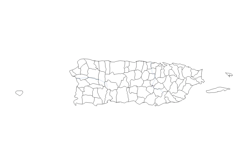 Aperçu de la carte de contour de Puerto Rico