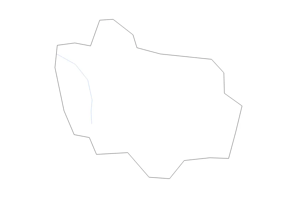 Mapa de Adjuntas, Puerto Rico de tipo contorno y ríos para América del Norte, con contorno y ríos con límites limpios.