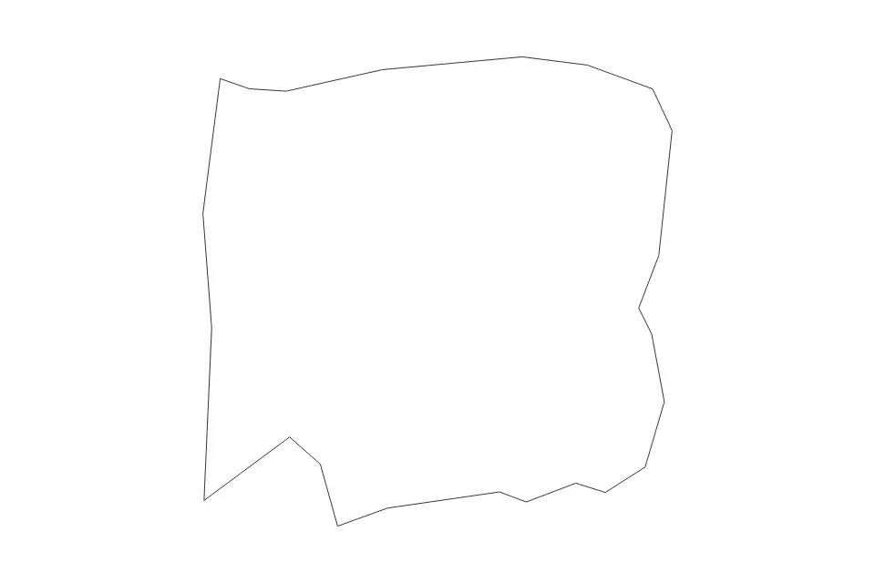 Outline map of Arecibo Municipio, Puerto Rico with subdivision borders.