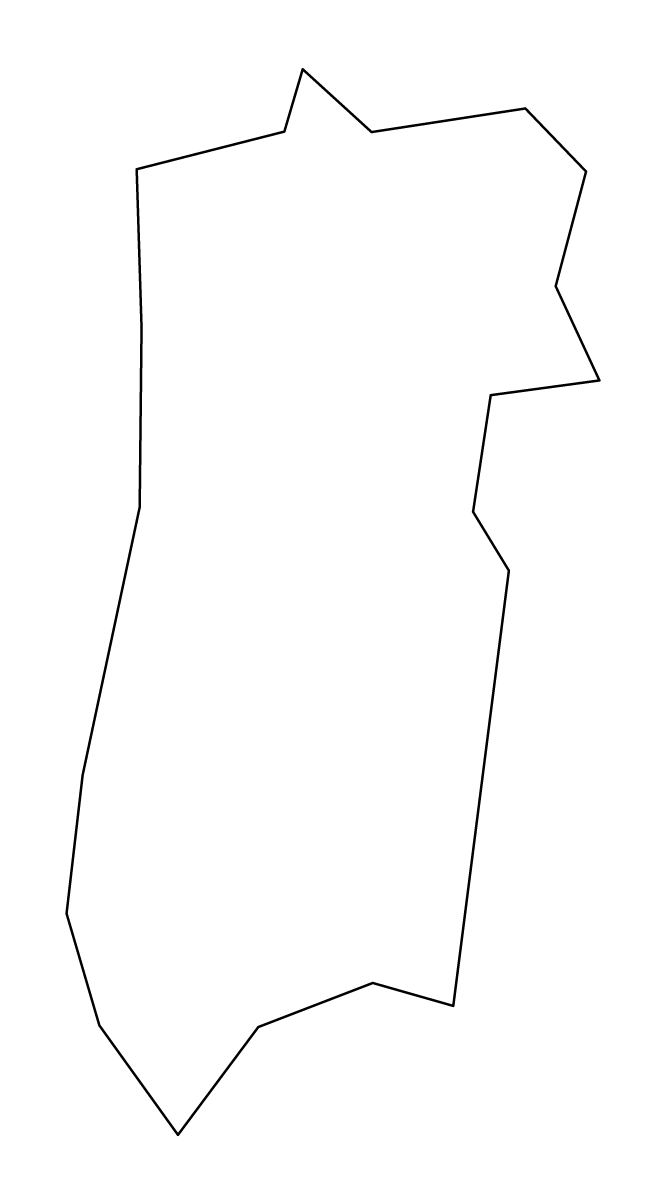 Outline map of Bayamón Municipio, Puerto Rico.