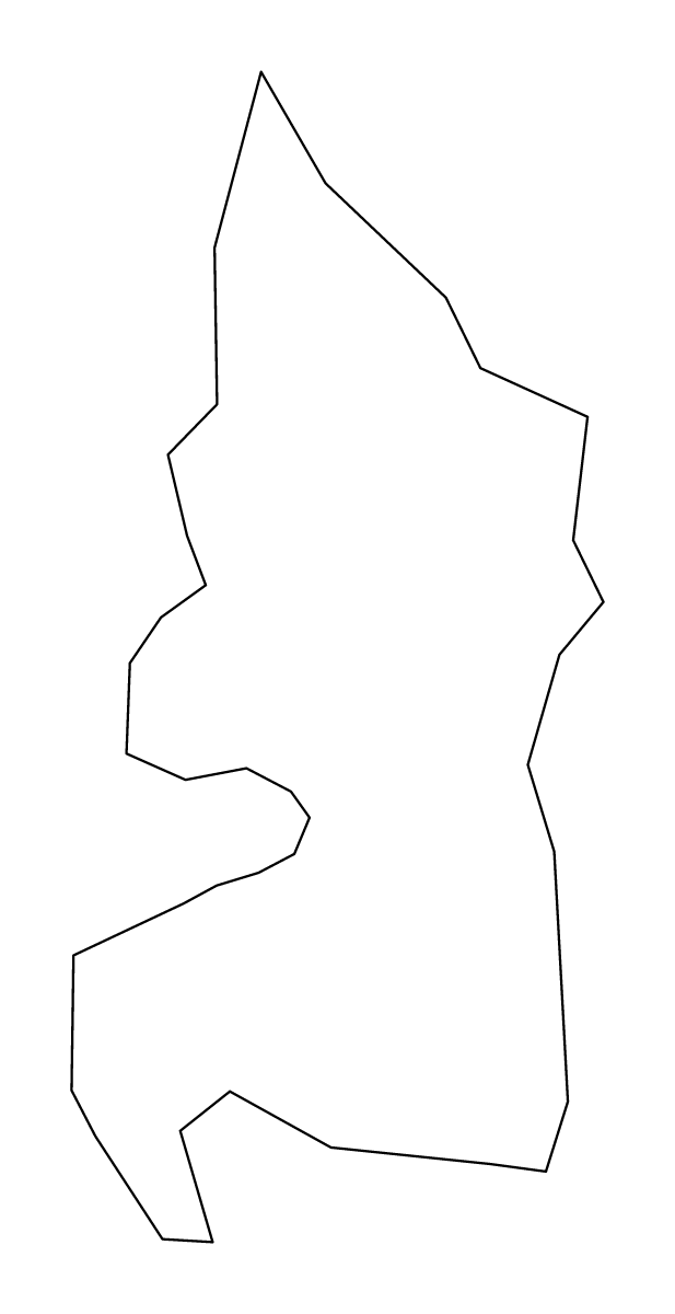 Mapa de contorno de Cabo Rojo, Puerto Rico.