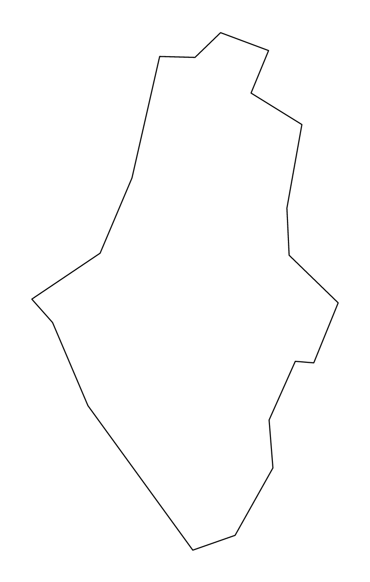 Mapa de contorno de Caguas, Puerto Rico.