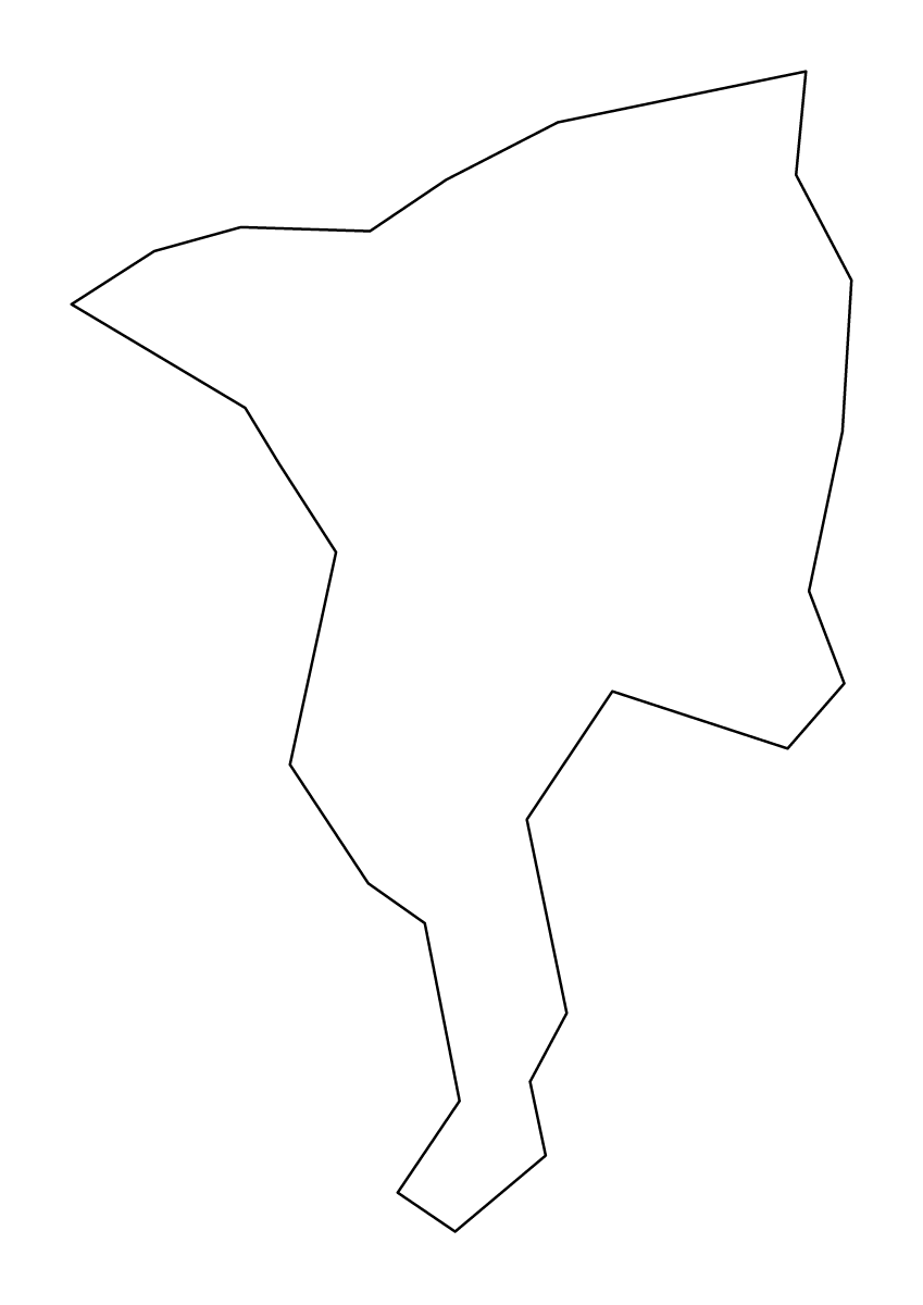 Mapa de contorno de Ciales, Puerto Rico.