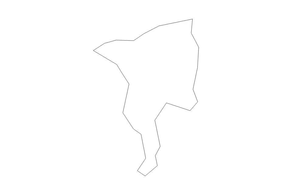 Mapa de Ciales, Puerto Rico de tipo contorno para América del Norte, con contorno con límites limpios.