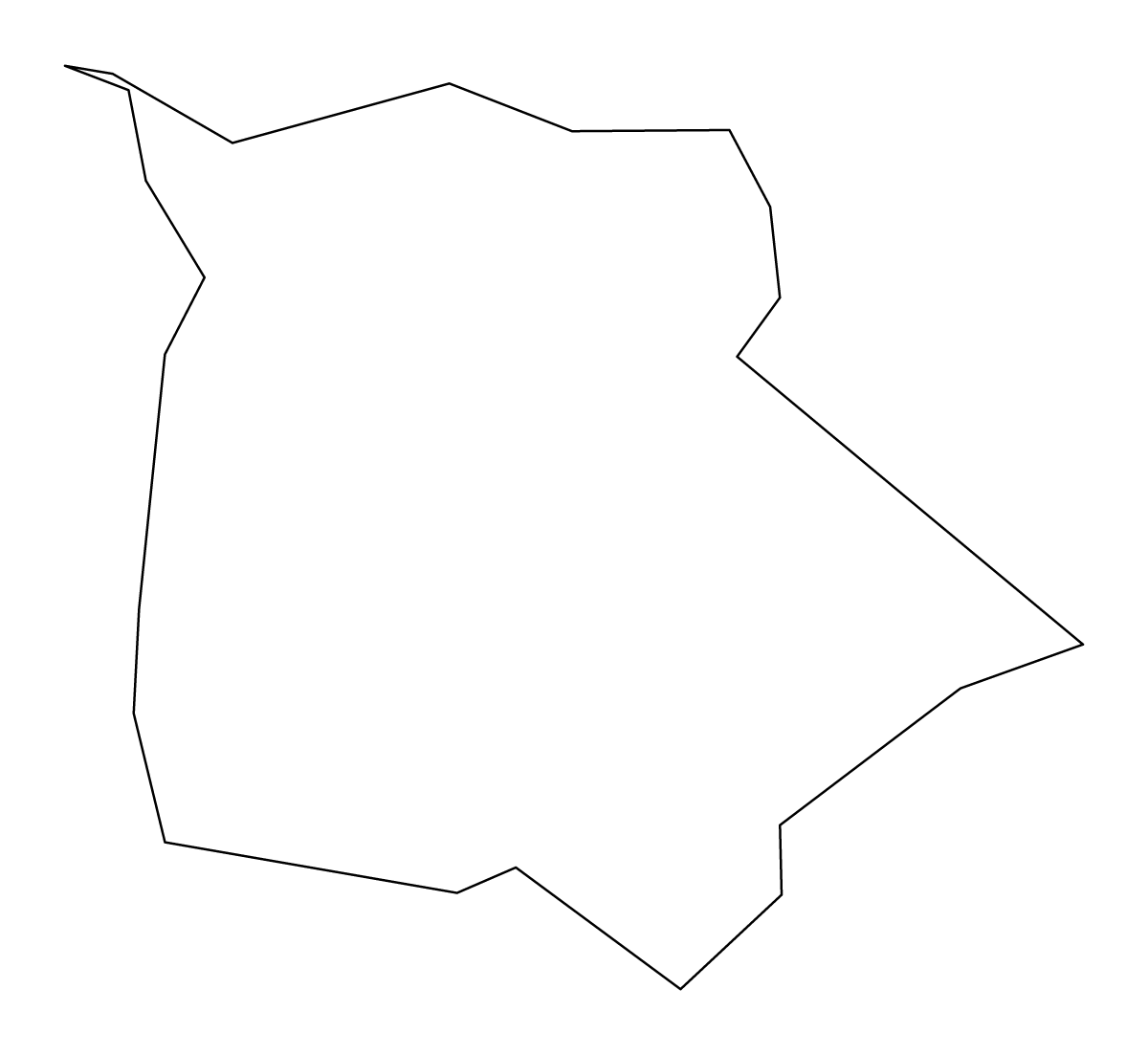 Mapa de contorno de Coamo, Puerto Rico.