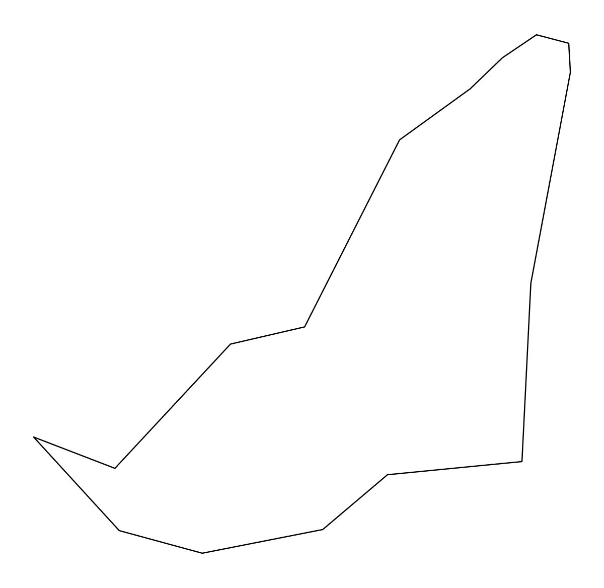 Mapa de contorno de Fajardo, Puerto Rico.
