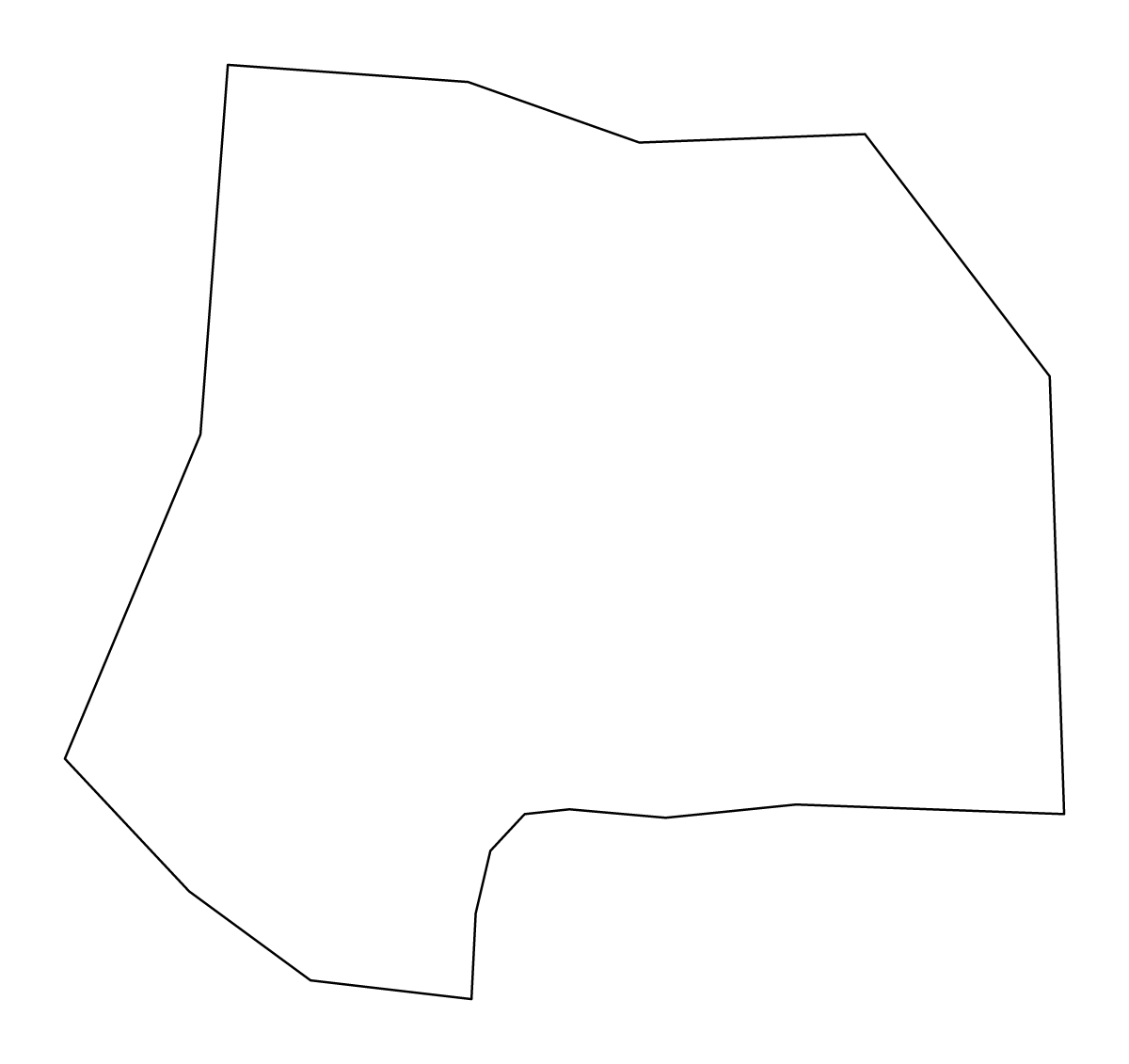 Mapa de contorno de Guánica, Puerto Rico.